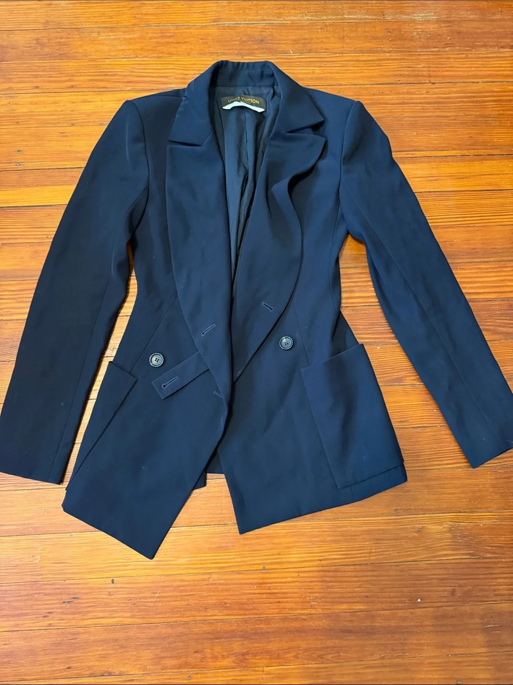 Authentic Louis Vuitton Navy Double-Breasted Blazer size 32